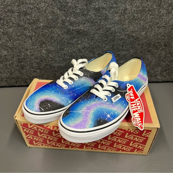 Vans Kids Galaxy Custom Sneaker Size 3.5 - Picture 1 of 13
